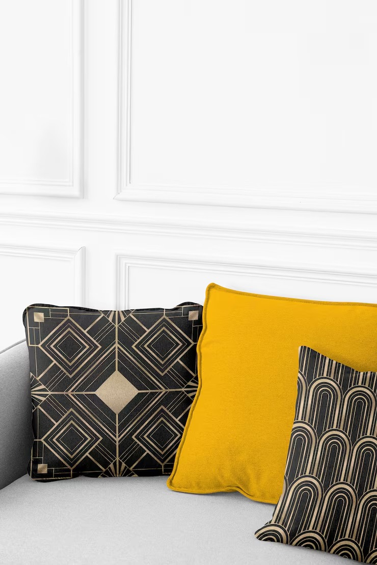 Cushions Covers Vintage Cotton Art Deco Pattern Living C by Orient Uniforms for customers in Dubai, Abu Dhabi, Sharjah, Ajman and across the UAE